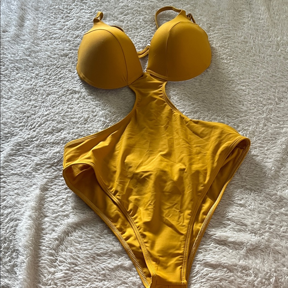 Yellow One-Piece Swimsuit
